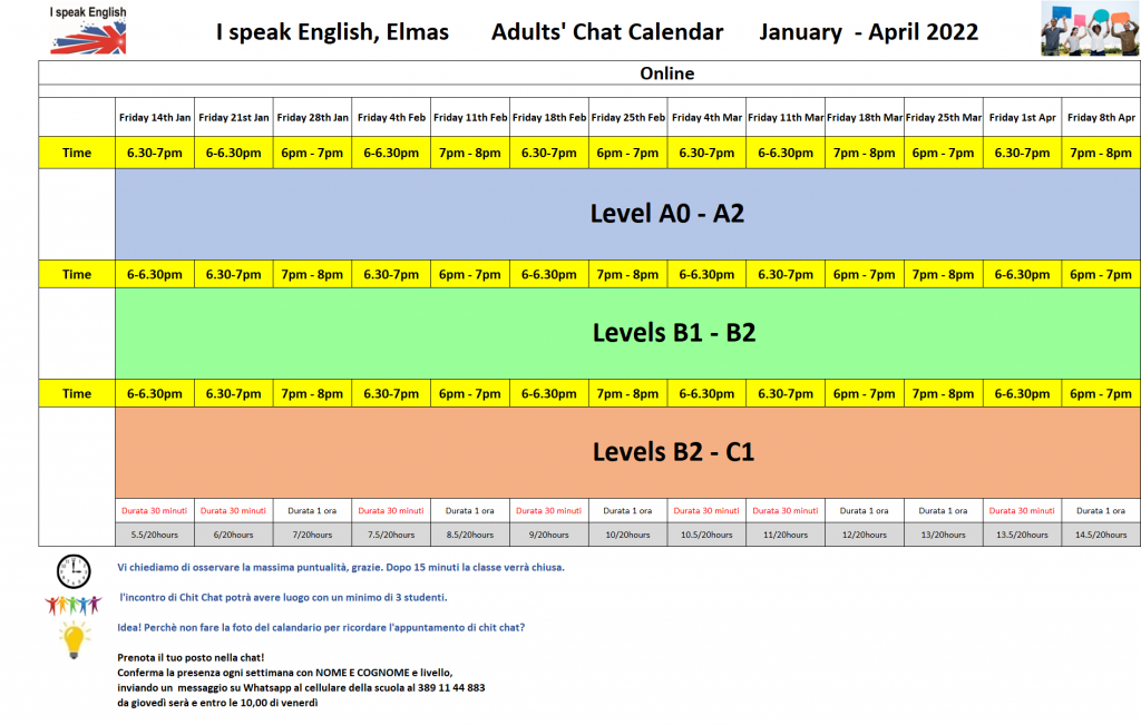 Term 2 2021 2022 adult chat calendar